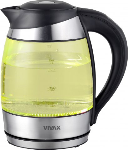 Vivax WH180TC vízforraló, 1,8 liter, 2200W, hőfokszabályzós, LED világítással - Vízforraló