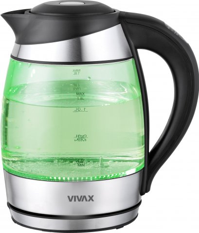 Vivax WH180TC vízforraló, 1,8 liter, 2200W, hőfokszabályzós, LED világítással - Vízforraló