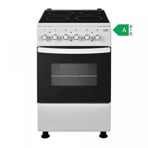 Vivax FC-04502VCF WH szabadonálló kerámialapos tűzhely, 50cm, A, fehér - Tűzhely