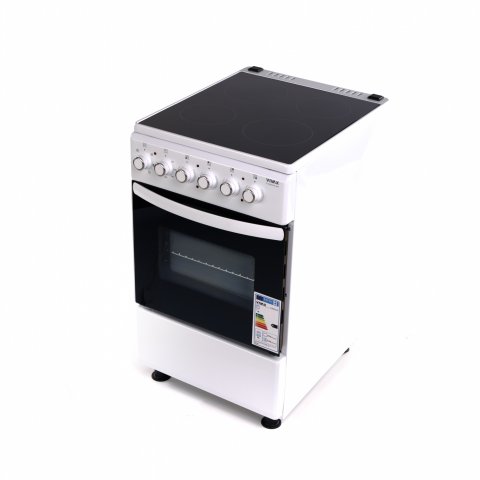 Vivax FC-04502VCF WH szabadonálló kerámialapos tűzhely, 50cm, A, fehér - Tűzhely