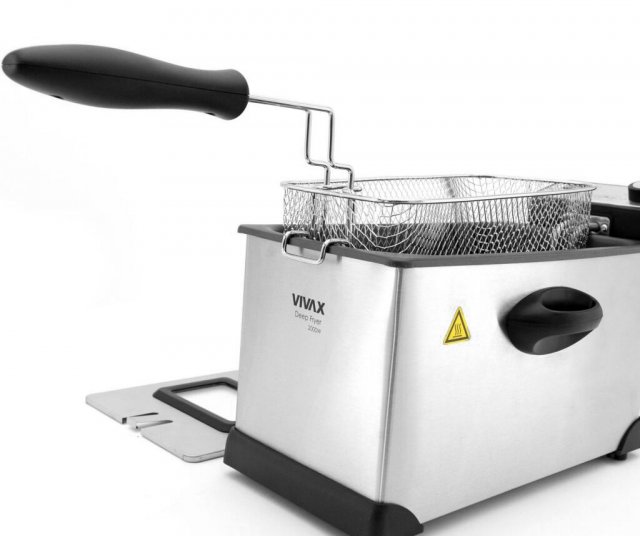 Vivax DF2003SS olajsütő, 3l, 2000W - Olajsütő, forrólevegős sütő
