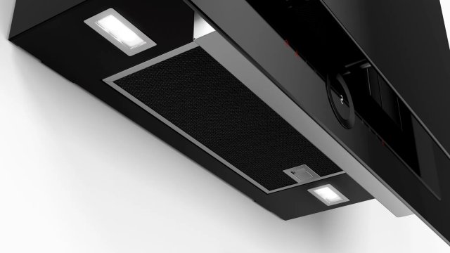 Bosch DWF97RW61 falra szerelhető páraelszívó, 90cm, fekete üveg, Home Connect - Páraelszívó