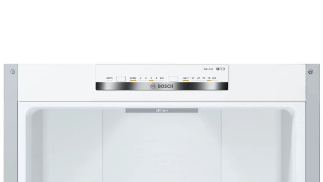 Bosch KGN39VLEB kombinált hűtőszekrény, 279+89 liter, E, NoFrost, Nemesacél kinézet