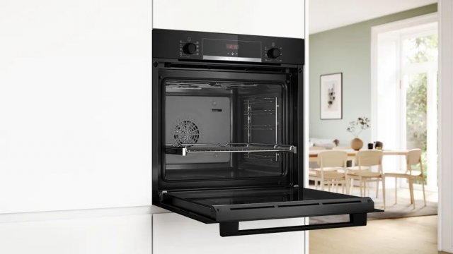 Bosch HBA534EB3 beépíthető elektromos sütő, 7 funkció, 71 liter, A+, fekete