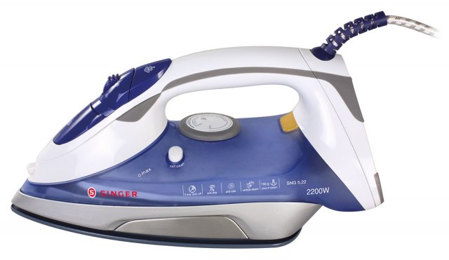 Singer SNG52204L3B gőzölős vasaló, 2200W, automata kikapcsolás, kék-fehér - Vasaló, gőzállomás