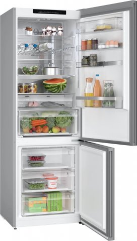 Bosch KGN49LBCF kombinált hűtőszekrény, 311+129 liter, C, Fekete üveg, NoFrost - Szabadonálló hűtő, hűtőszekrény