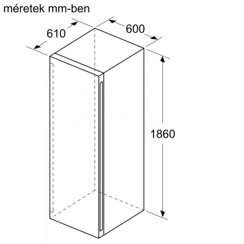 Bosch KWK36ABGA üvegajtós borhűtő, 199 palack, G - Beépíthető hűtő, fagyasztó, borhűtő
