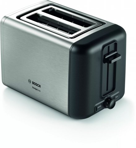 Bosch TAT3P420 kompakt kenyérpirító 2 szeletes, 970W, inox-fekete szín - Kenyérpirító