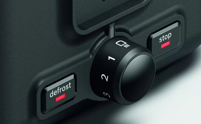 Bosch TAT3P420 kompakt kenyérpirító 2 szeletes, 970W, inox-fekete szín - Kenyérpirító