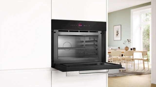 Bosch CEG732XB1 beépíthető mikrohullámú sütő grill funkcióval, 36 liter, TFT kijelző, fekete - Beépíthető Mikrosütő, Gőzpároló