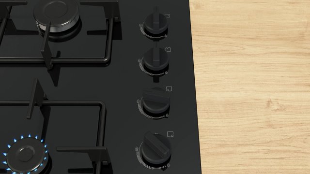 Bosch POH6B6K30 üvegkerámia gázfőzőlap, 60cm, fekete - Gázfőzőlap