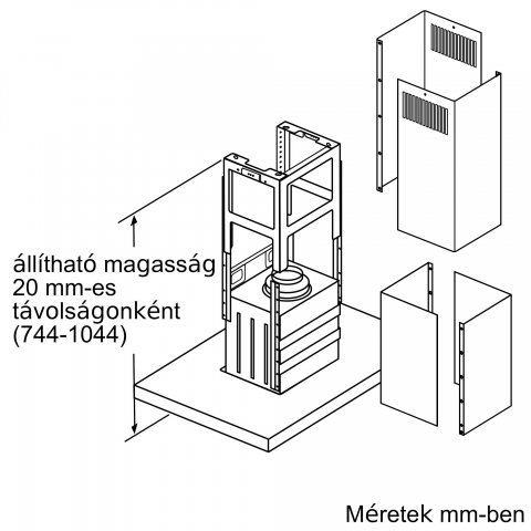 Bosch DIB97IM50 sziget páraelszívó, 90cm, nemesacél - Páraelszívó