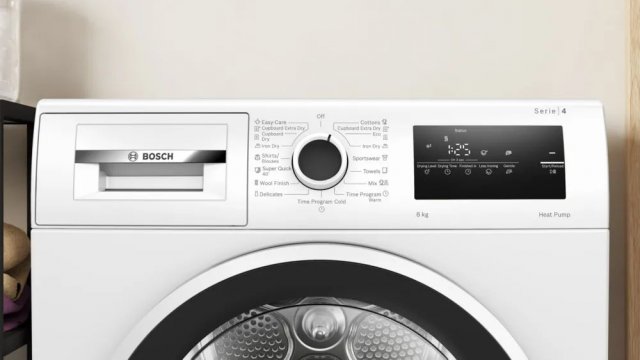 Bosch WTH83256BY Serie4 hőszivattyús szárítógép, 8kg, E, fehér - Szárítógép
