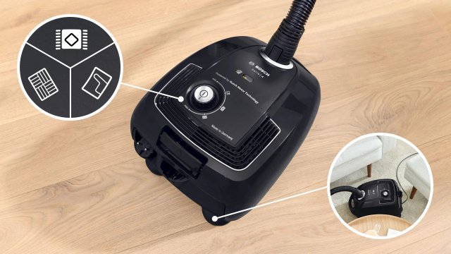 Bosch BGB38BA3T Serie4 porzsákos porszívó, 850W, fekete - Porszívó, takarítógép