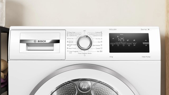 Bosch WTH85293BY Serie 4 hőszivattyús szárítógép, 8kg, Easy Clean, D - Szárítógép
