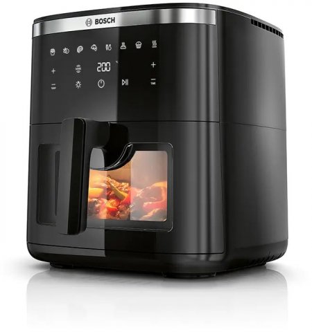Bosch MAF671B0 Serie 6 Air fryer, 7,2 liter, 1800W fekete - Olajsütő, forrólevegős sütő