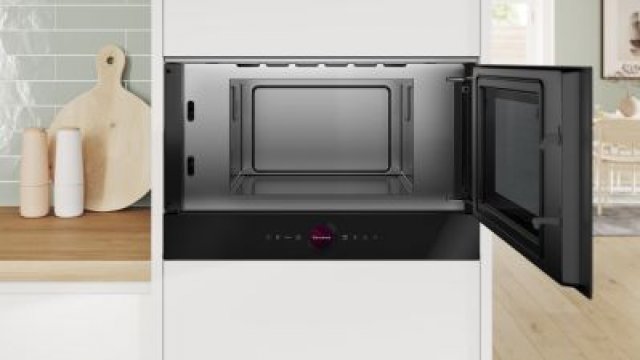 Bosch BFR7221B1 beépíthető mikrohullámú sütő, 21 liter, 900W, Fekete - Beépíthető Mikrosütő, Gőzpároló