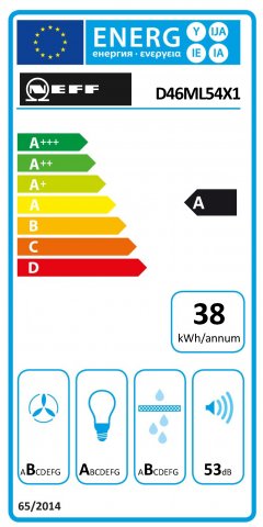 Neff D46ML54X1 N70 teleszkópos páraelszívó, 60cm, 717/392 m3/h nemesacél,A - Páraelszívó