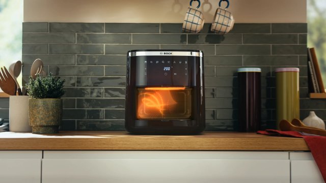 Bosch MAF671B1 Serie 6 Air Fryer, 7,2 Liter, 1800W, fekete - Olajsütő, forrólevegős sütő