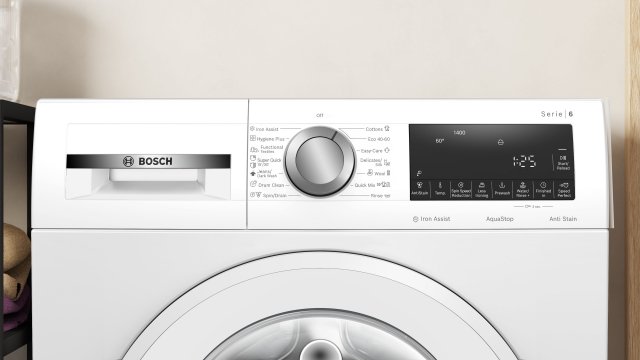 Bosch WGG244Z4BY szabadonálló mosógép, 9kg, 1400 fordulat, Iron Assist, A - Elöltöltős mosógép, mosó-szárító
