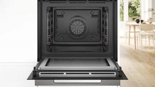 Bosch HMG7764B1 beépíthető elektromos sütő mikrohullám funkcióval, 20 funkció, 67 liter, Home Connect, fekete - Beépíthető sütő, gőzsütő