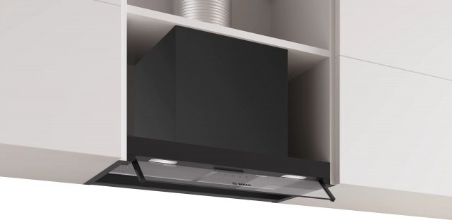 Bosch DBB65CC60 integrált páraelszívó, 60cm, fekete, üveg, 582m3/h, B - Páraelszívó