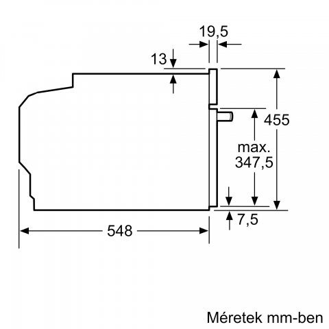 Bosch CSG958DD1 beépíthető kompakt gőzsütő, 24 funkció, 47 liter, A+, fekete - Beépíthető sütő, gőzsütő