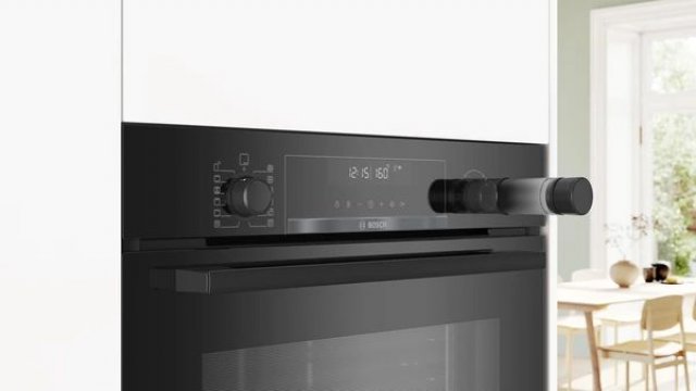 Bosch HRG4785B7 Serie 6 beépíthető elektromos sütő, 9 funkció, 71 liter, gőz, A, fekete - Beépíthető sütő, gőzsütő