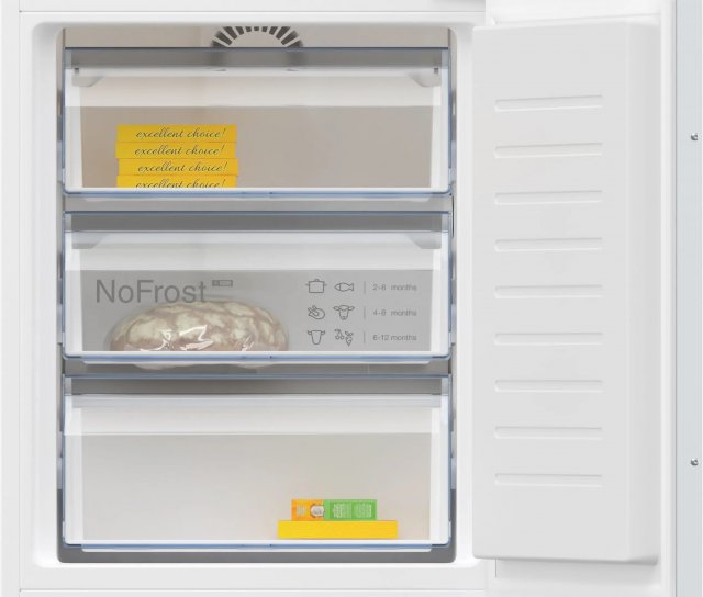 Neff KI7867FE0 N50 beépíthető kombinált hűtőszekrény, 184+76 liter, NoFrost, Home Connect, E - Beépíthető hűtő, fagyasztó, borhűtő