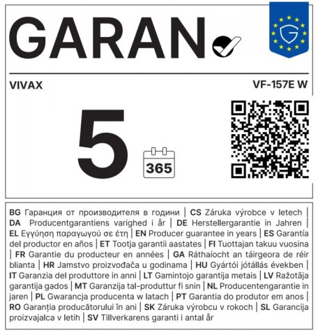 Vivax VF157EW fagyasztószekrény, 160 liter, E, fehér - Fagyasztószekrény, fagyasztóláda, jégkészítő