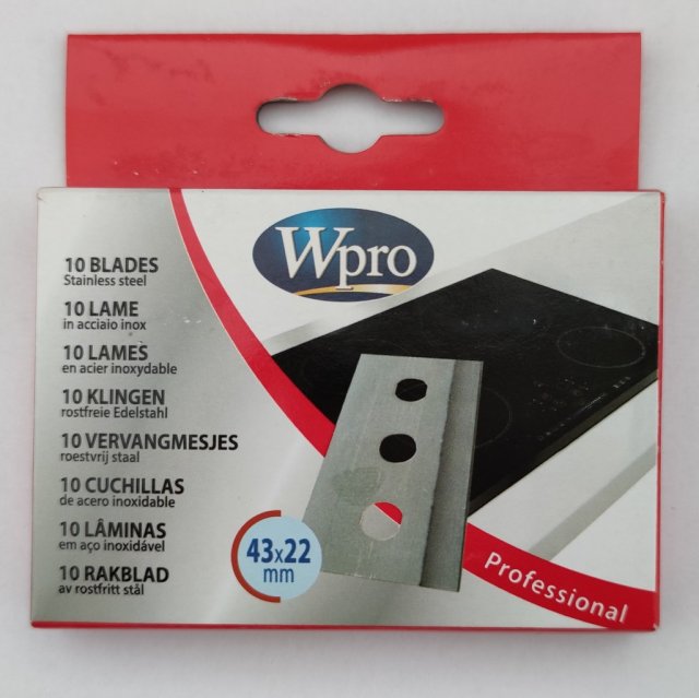 Whirlpool  BLA013 484000000924 kerámialap tisztító pót penge, 10db Wpro kaparóhoz